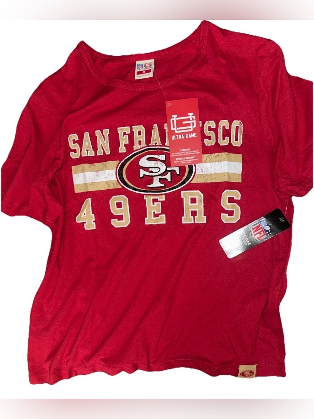 NFL Women’s Red San Francisco 49ers Short Sleeve Tee Size M NWT